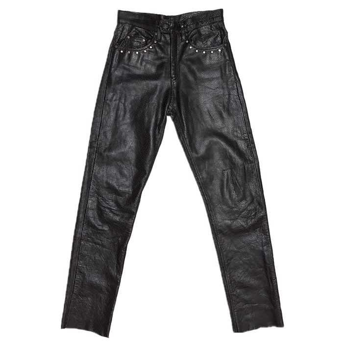 архив винтажные кожаные брюки японского бренда