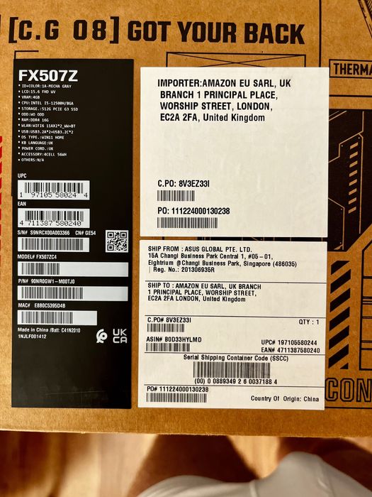 Asus Tuf F15 fx507z
