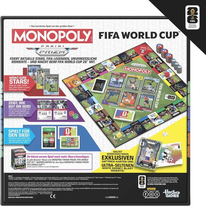 Продавам: Настолна игра Монополи Hasbro Monopoly Panini Prizm: FIFA World Cup