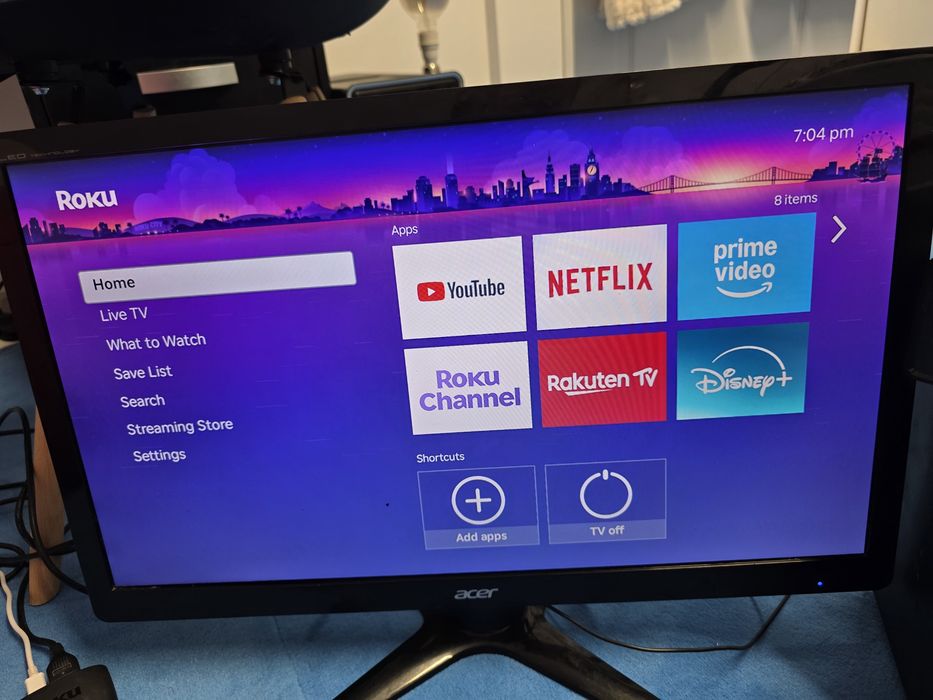 Monitor cu smart box si boxe