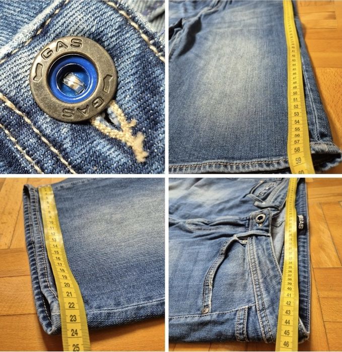 Blugi/shorts Gas, model Albert Slim, mărimea W34 (Fit W32)