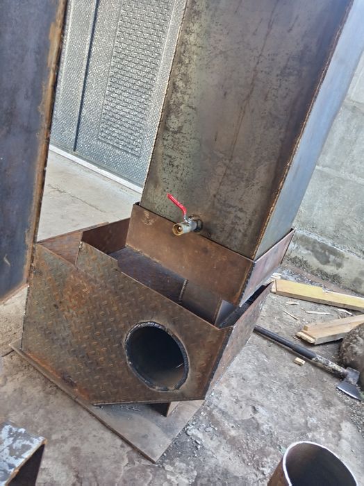 Печь для бани под уголь и газ