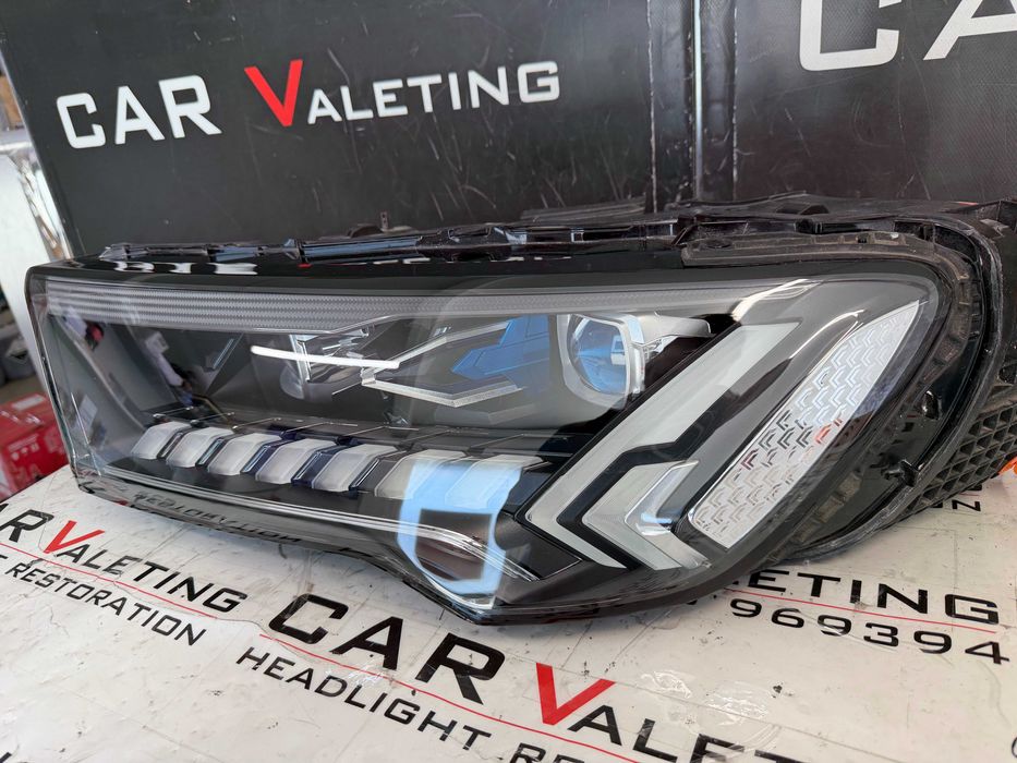 фар фарове ляв Audi Q7 SQ7 RSQ7 Facelift Matrix Laser LED Ауди Кю7 Фейслифт Матрикс Лазер ЛЕД