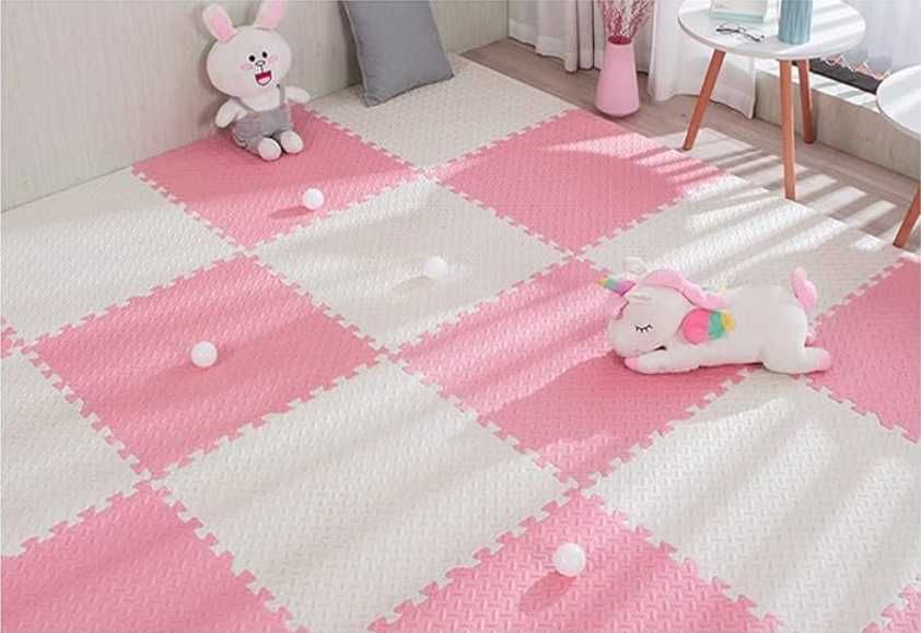 Игровой детский коврик-пазл, моющийся, 120 * 90 * 2.5 см, 12 пазлов