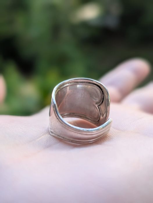 Vechi inel masiv din argint de 925, handmade