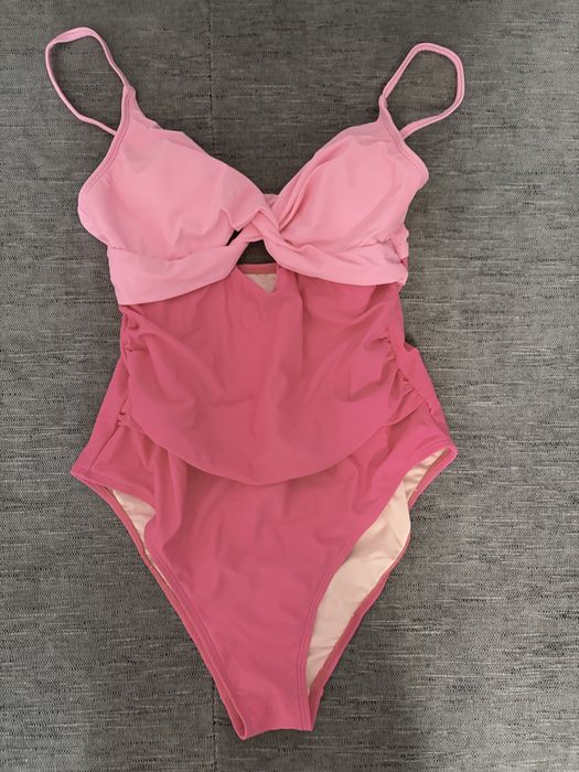 CUPSHE Bikini două piese Decolteu în U Talie înaltă Texturat batik Curcubeu - Candy Rainbow