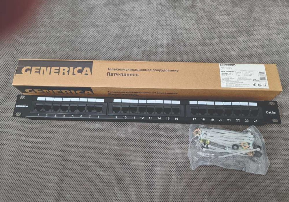Патч-панель cat.5Е UTP, 24