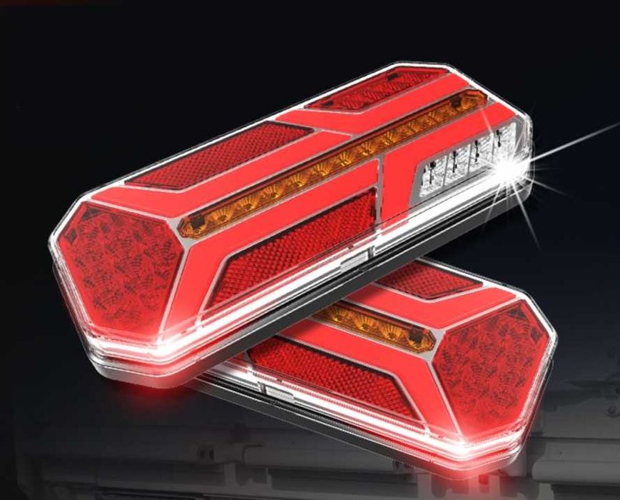 Комплект LED Диодни Стопове, Динамичен Мигач, 7 Функции, 12/24V