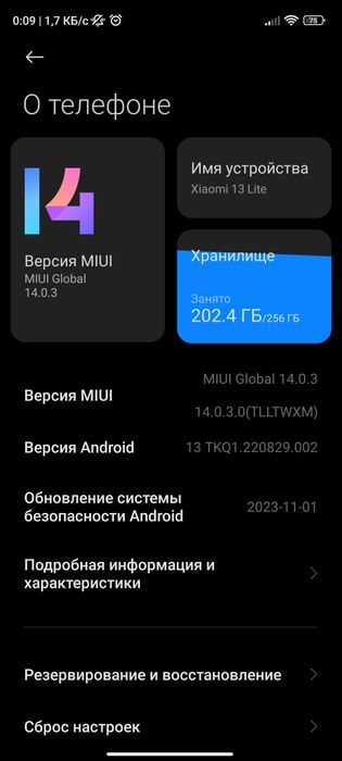Xiaomi 13 lite 8/256