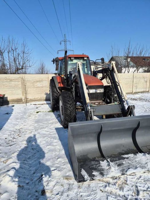 New Holland M135dt, AC, an 2000, incarcator frontal Faucheus cu 2 cupe