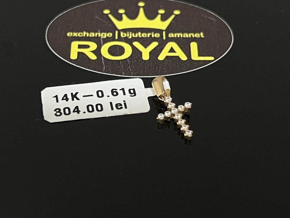 Bijuteria Royal CB : Pandant cruce aur 14k 585  0,61 gr