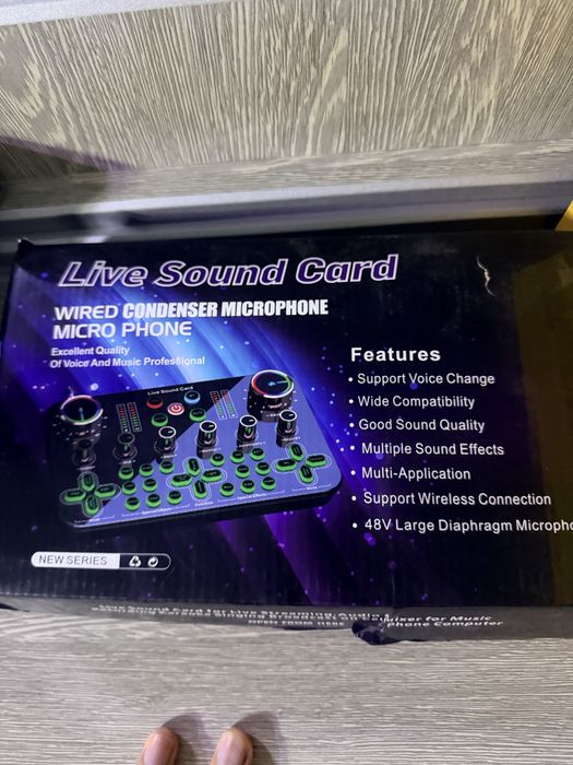 Sound card live mekrafoni bilan u 87