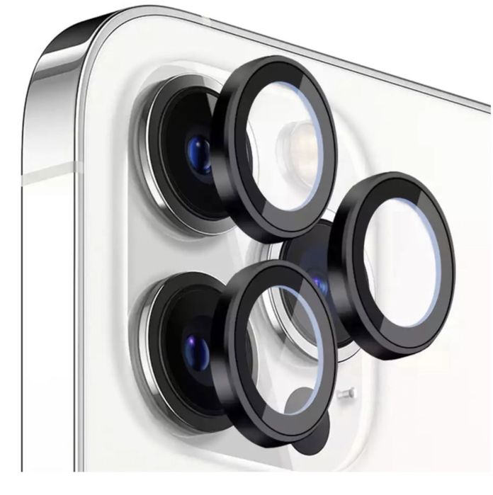 Iphone 14/15/16/17 PRO MAX PLUS AIR Folie Sticla Camera Metalic Ring