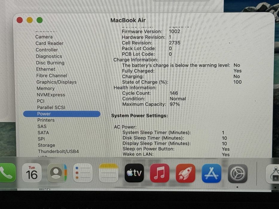 MacBook Air M1 SPG`8 CPU/7 GPU/8GB RAM/256GB SSD/Бат 97%