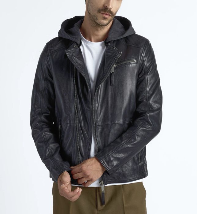 Maze Biker Leather Jacket ОРИГИНАЛНО мъжко яке естествена кожа - M-L