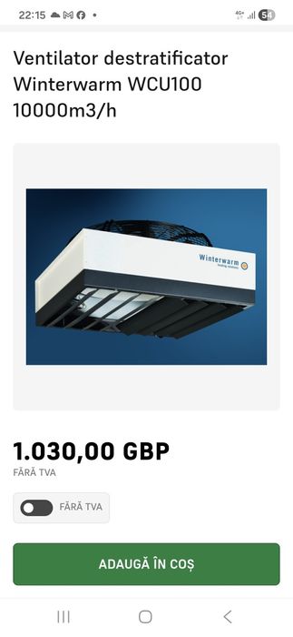 Destratificator aer cu termostat