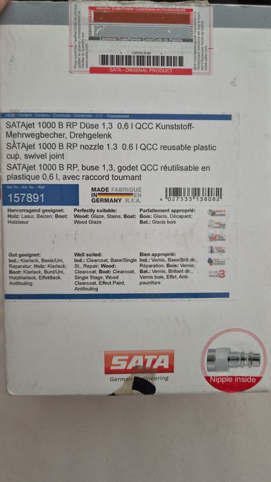 Pistol de vopsit SATAjet 1000 B, pahar PVC - 600ml