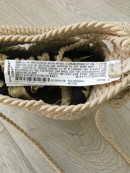 ZARA мини плетена чанта