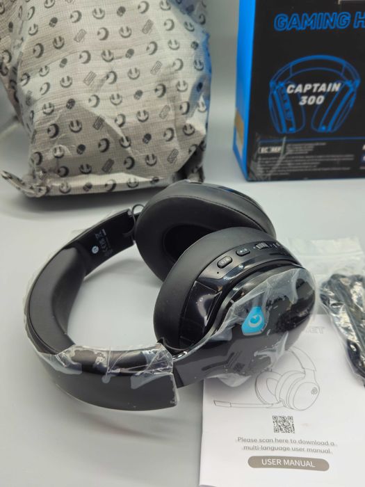Безжичен геймърски хедсет Captain 300 -2.4GHz/Bluetooth 5.3/3.5 мм,LED