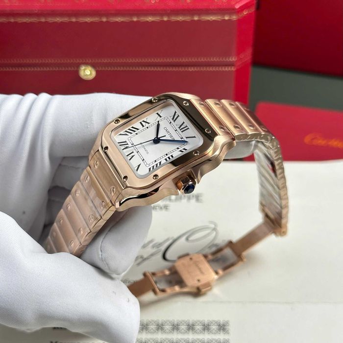 Cartier santos розово злато 4
