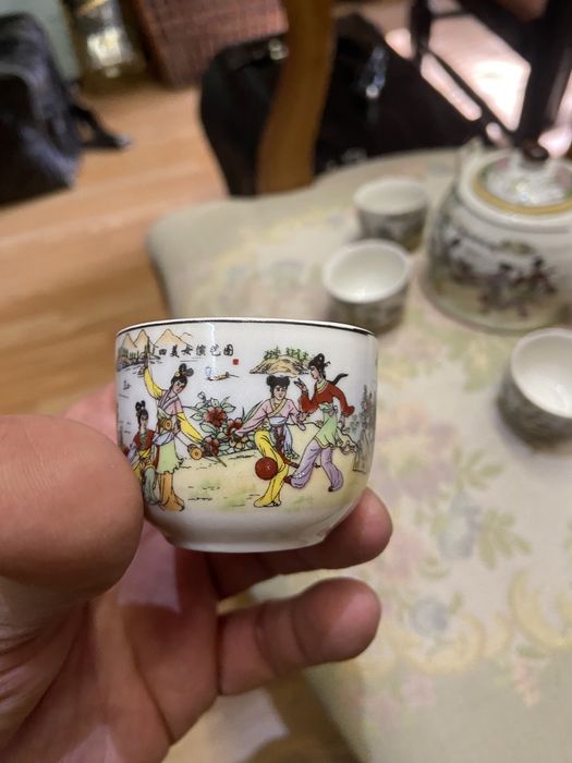 стар японски сервиз за саке порцелан