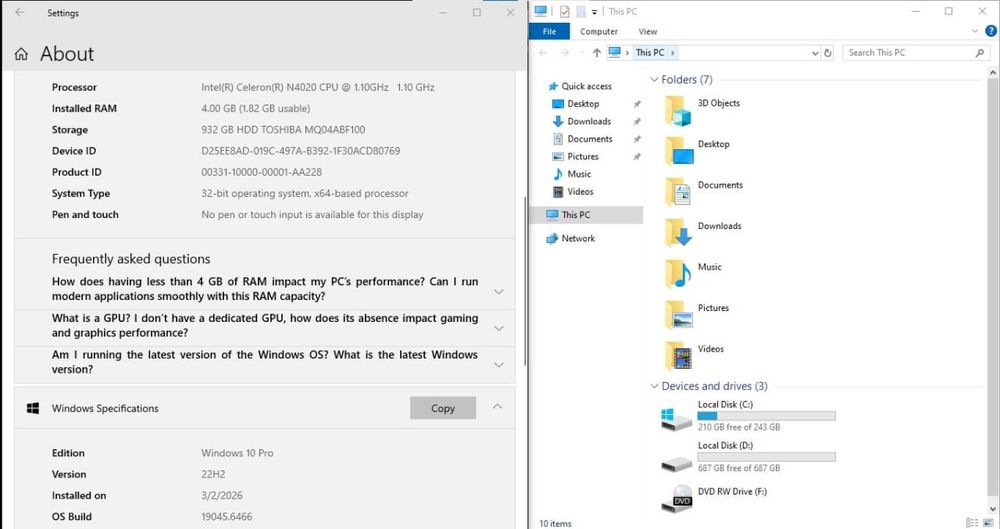 HP 250G7, dokumentlari bor qoshimcha simsiz sichqoncha qoshib beriladi