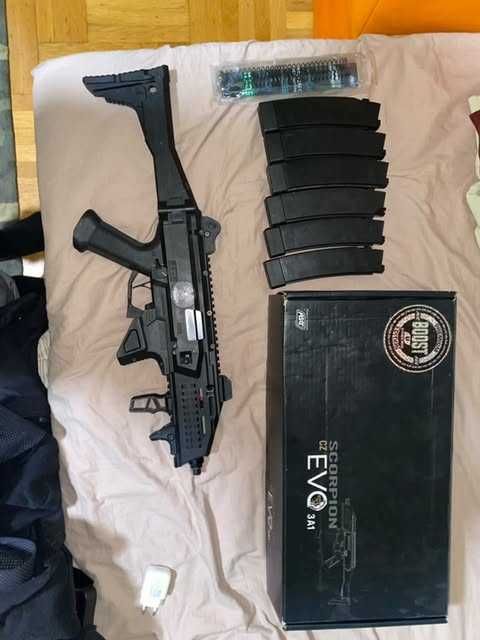 Airsoft replica, еърсофт реплика Scorpion EVO BoostEdition тунингована