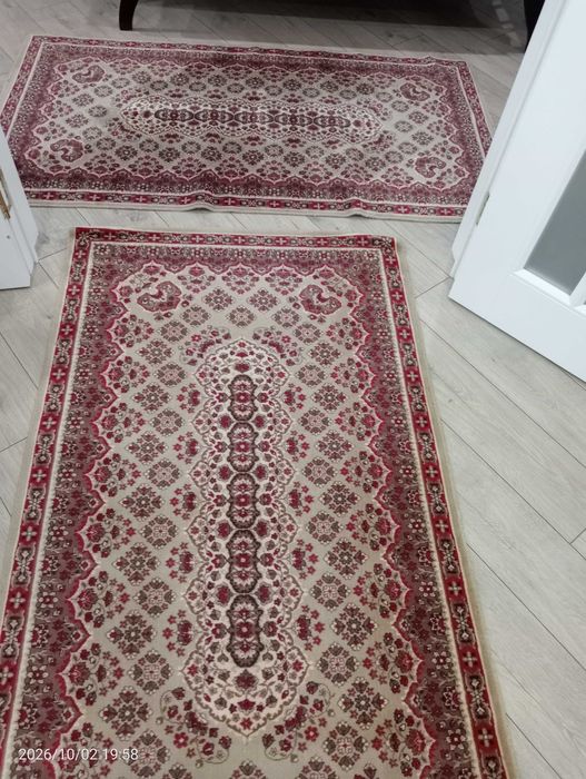 Ковровые дорожки 1х1.8м 2шт и ковер 2х3м натур.шерсть в хорош.состояни