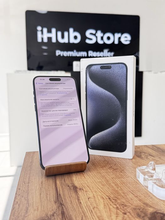 Айфон15ПроМакс•512 гб/92%көк(титан)