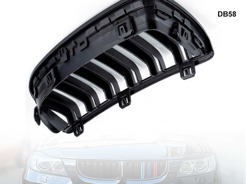 Grila Dubla Grilaj Negru Lucios Negru Lucios M Colorate M3 BMW E90 E91
