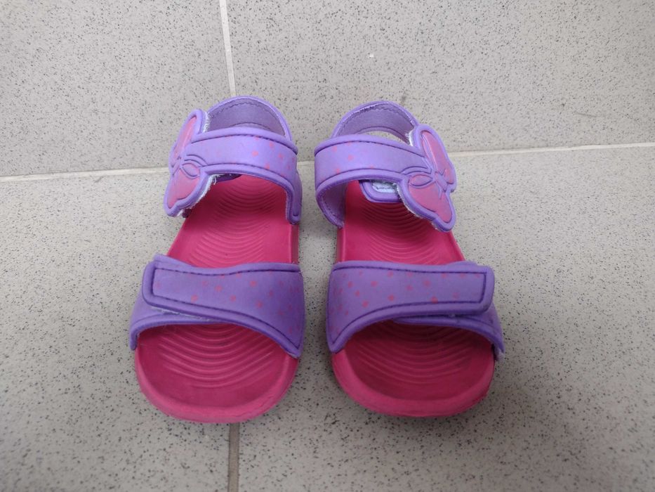 Sandalute cu fundita Minnie Mouse roz/mov pentru fetite, nr. 28