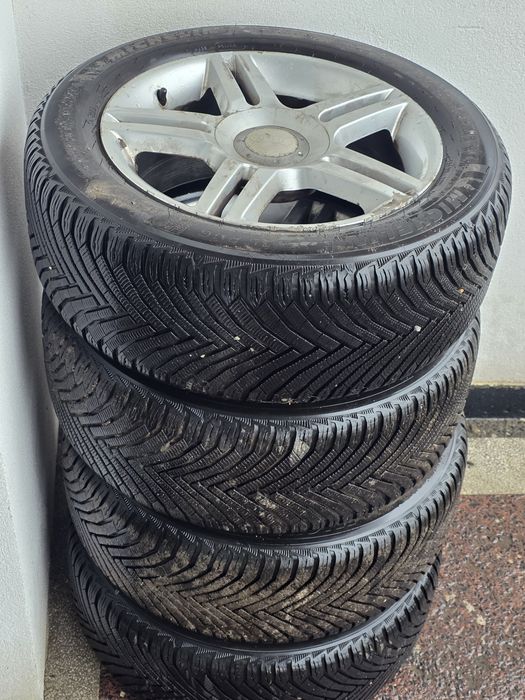 215/55/16 Зимни гуми Мишелин с джанти за Ауди А4