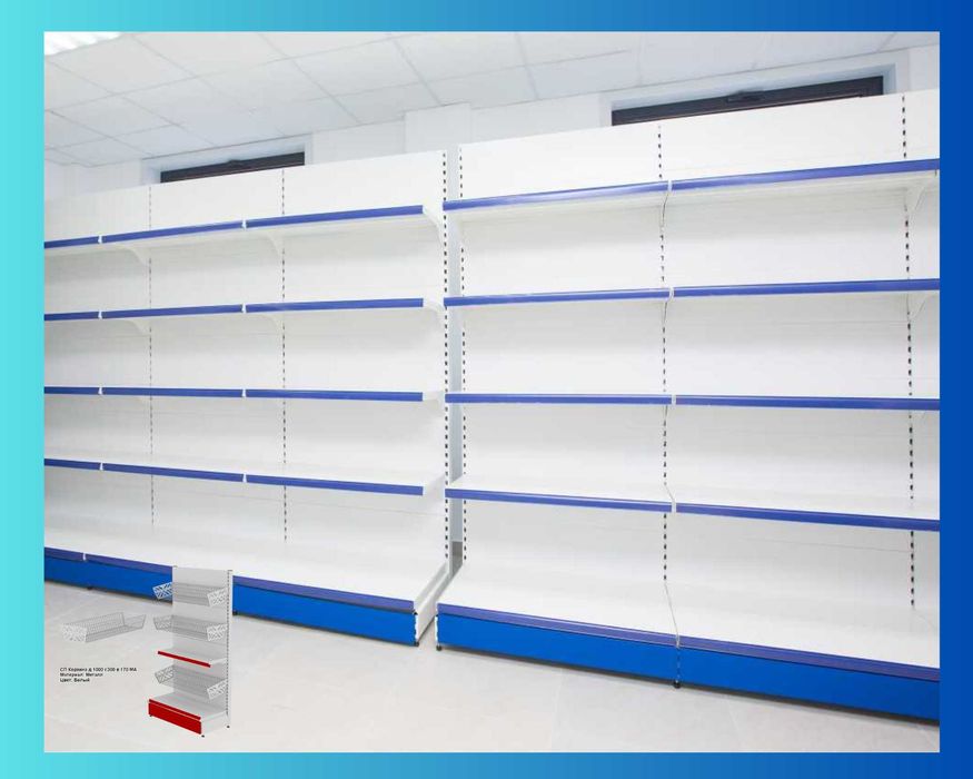 Стеллаж металлический сборный, полка стеллаж, полка металлическая tats