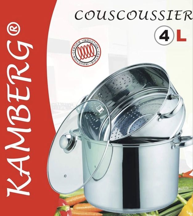 Oală de gătit la abur 3 în 1 Kamberg 4 litri