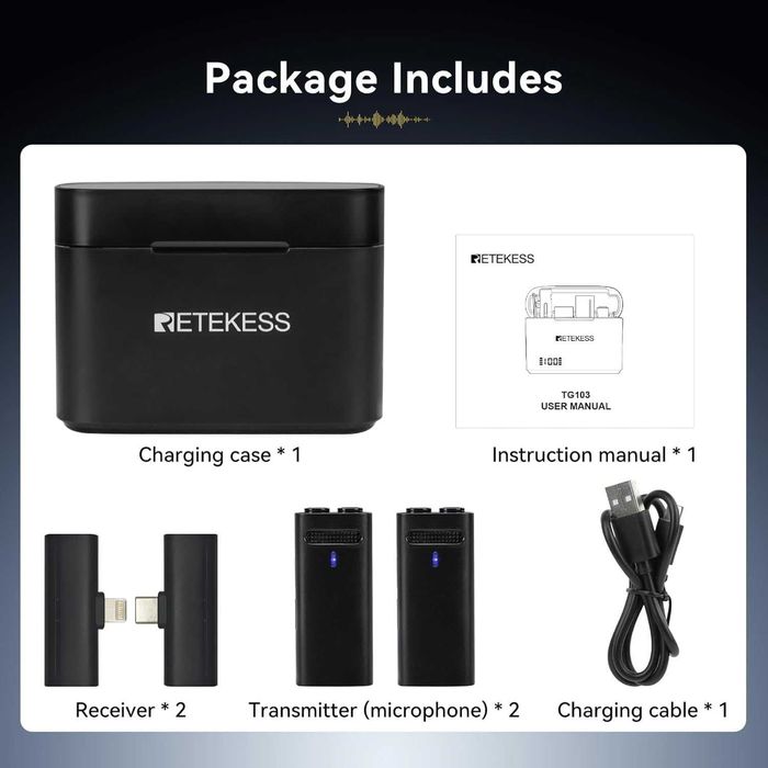 Комплект безжични микрофони Retekess TG103