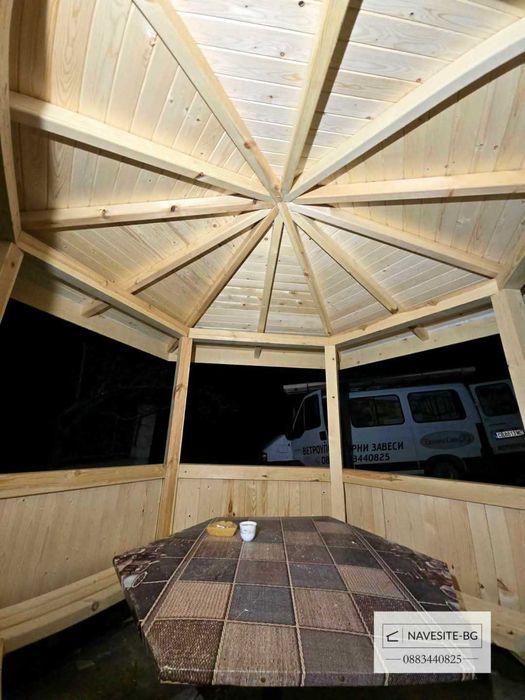 Изработка на Ветроупорни завеси, Сенници, Врати за навеси и Навеси!