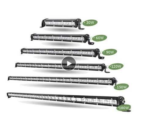 Led bar slim 18-97 cm, prinderi incluse