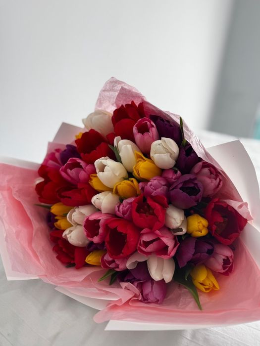 Тюльпаны свежие 50 шт