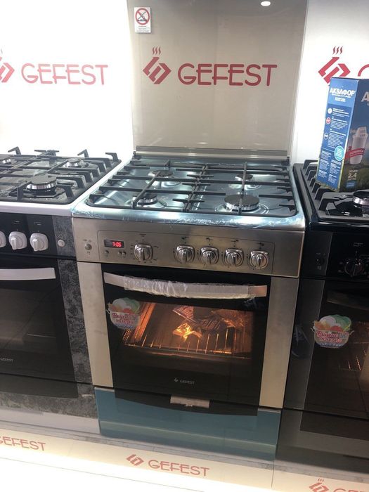 Газовая плита от компании GEFEST.  Цвет (стальной жемчуг)