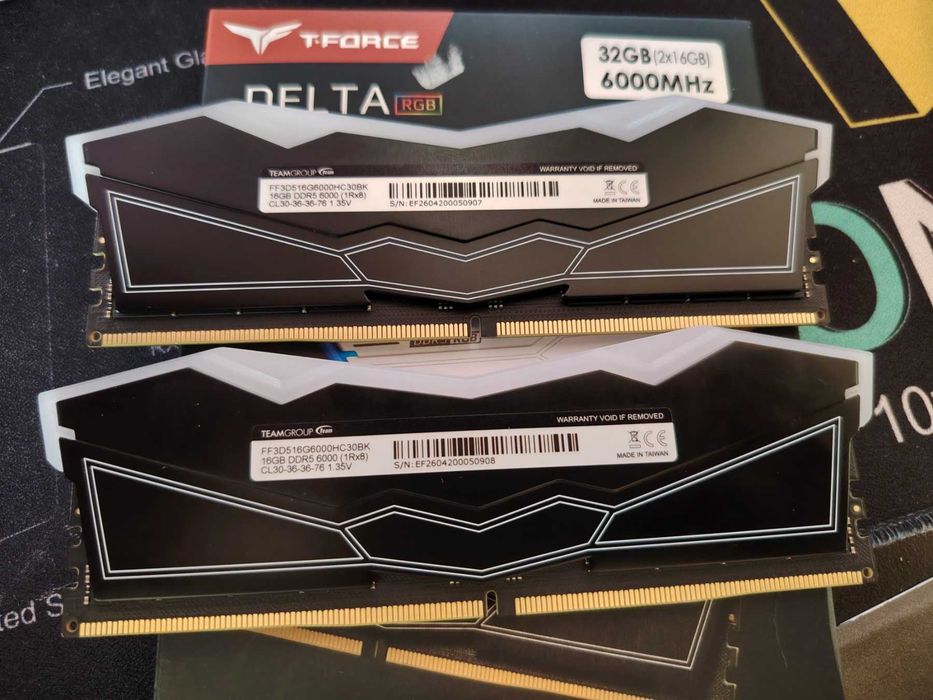 Рам памет TEAMGROUP T-Force Delta RGB 32GB (2 x 16GB)  DDR5 6000MHz Intel XMP / AMD EXPO