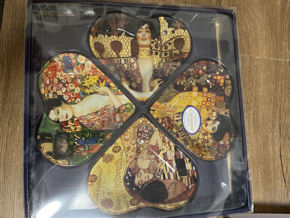Set aperitiv 4 piese inima Gustav Klimt