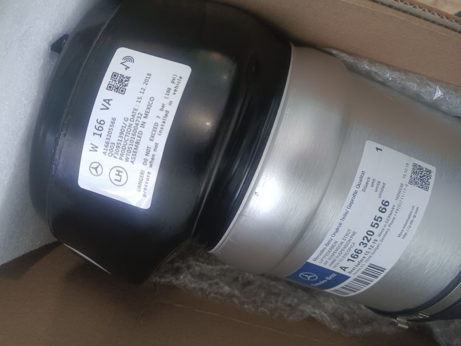 Пневма баллон перед Мерседес GL X166 ML W166