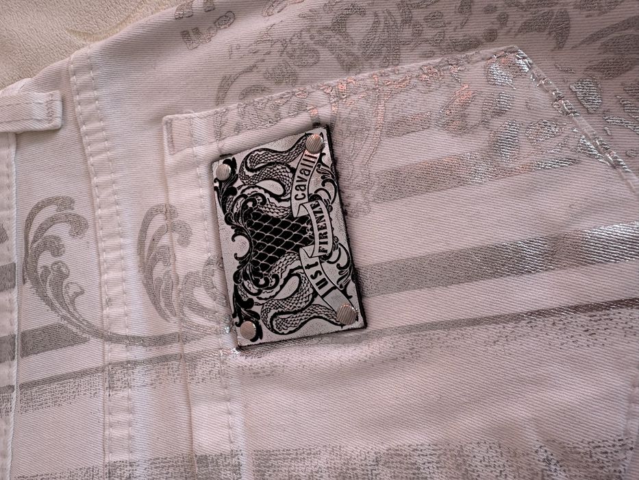 Бели дънки Just Cavalli
