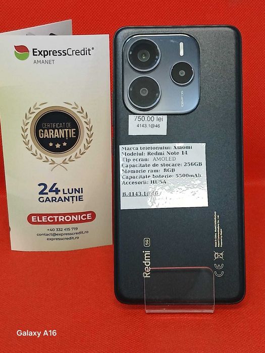 (AG46) Telefon Xiaomi Redmi Note 14 B.4143 Garantie 2 ani