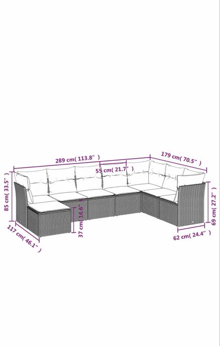 Set mobilier gradina 9 piese