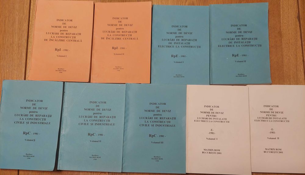 Lot Indicator de norme de deviz pentru lucrari de reparatii