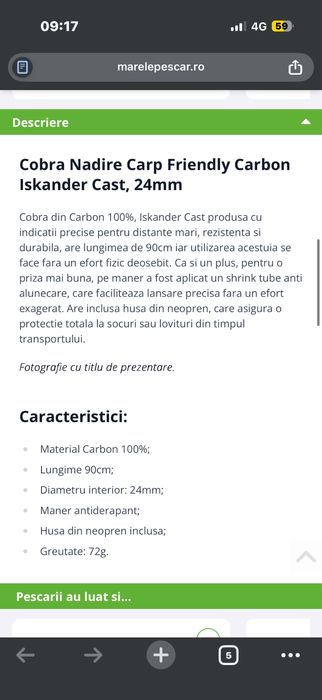 Cobra NADIRE CARBON Iskander 24mm