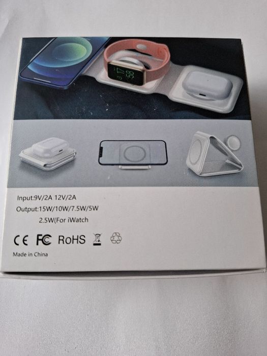 Incarcator wireless 3 in 1 smartwatch, airpods