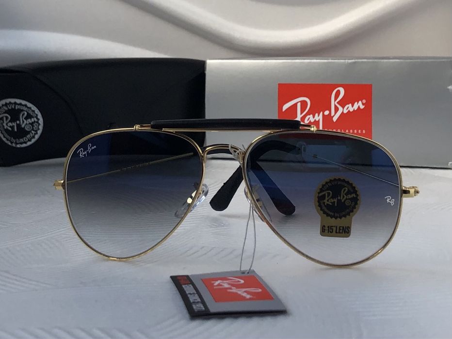 Мъжки слънчеви очила авиатор с кожа минерално стъкло 6 цвята