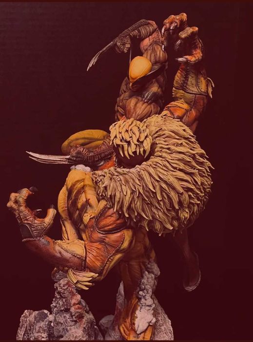 Marvel Х- мен Wolverine vs Sabertooth Статуя шедьовър на Уовърин срещу Съблезъб статуя